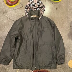 Burberry Beige and Black Plaid Jacket